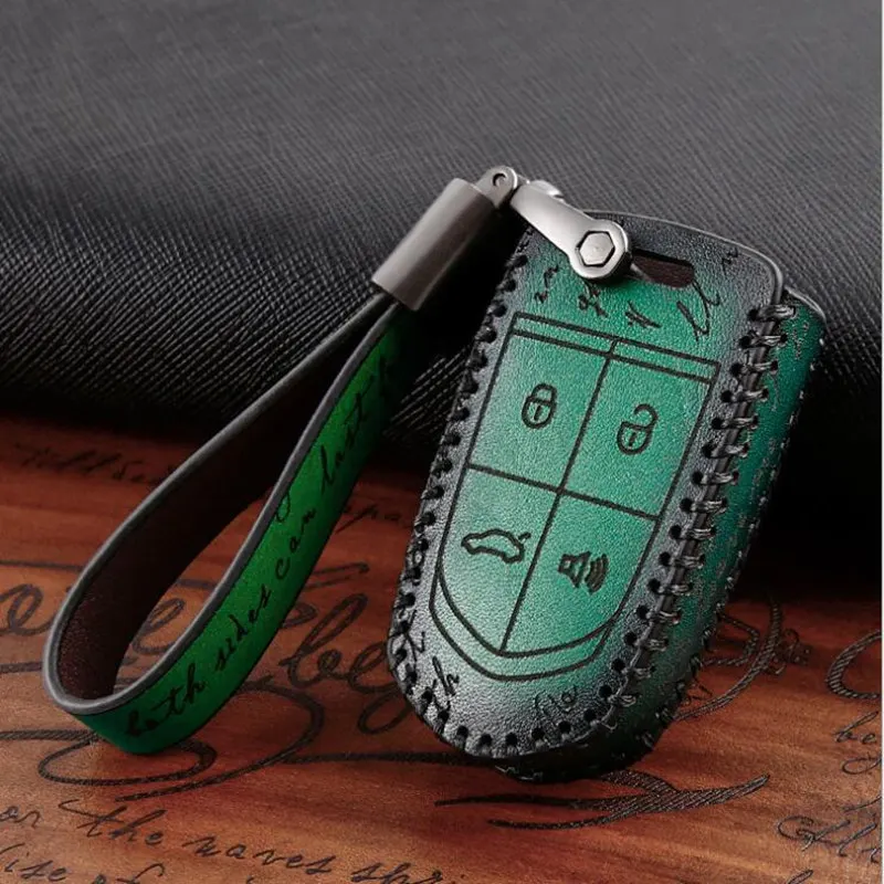 Натуральная кожа 4 кнопки смарт-ключ чехол крышка брелок держатель для Borgward BX5 BX7