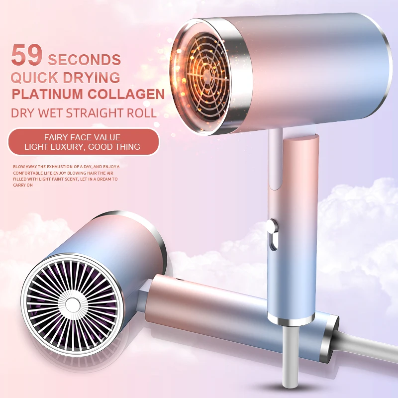 

Foldable Electric Hair Dryer Professional Salon Dryer Anion Hair Care Quick Dry 1300W Air Water Lonic Hair SPA Hairdryer