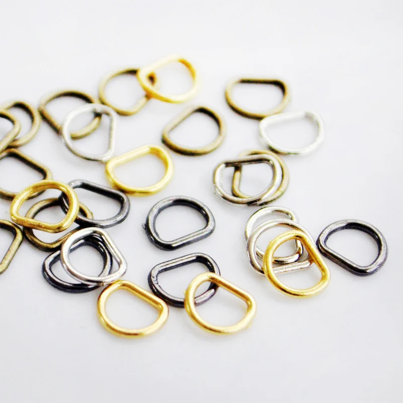 

50pcs 6mm MINI BJD D ring buckle Diy accessories baby clothes accessories bag metal pieces ultra-small mini