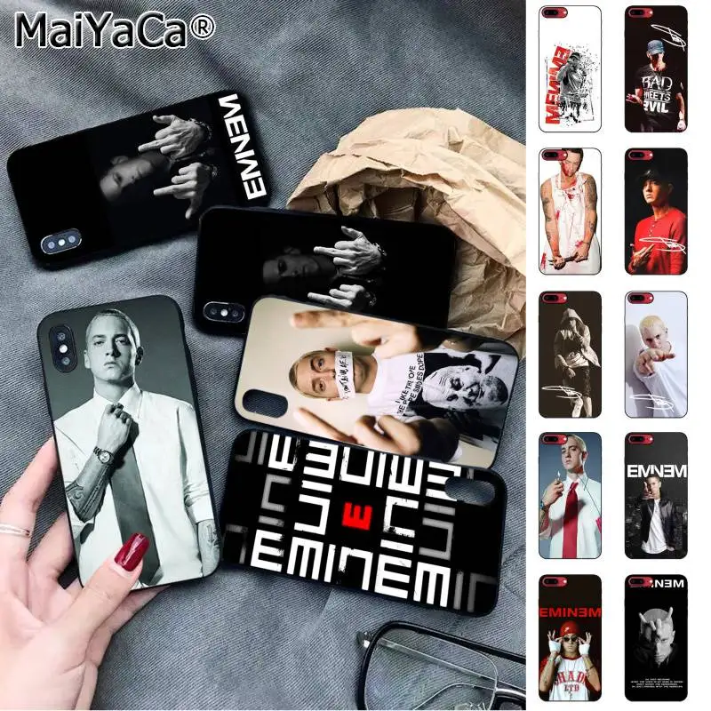 Чехол для телефона MaiYaCa хип-хоп рэпер Eminem rap индивидуальный Apple iphone 11 pro 8 7 66S Plus X XS MAX