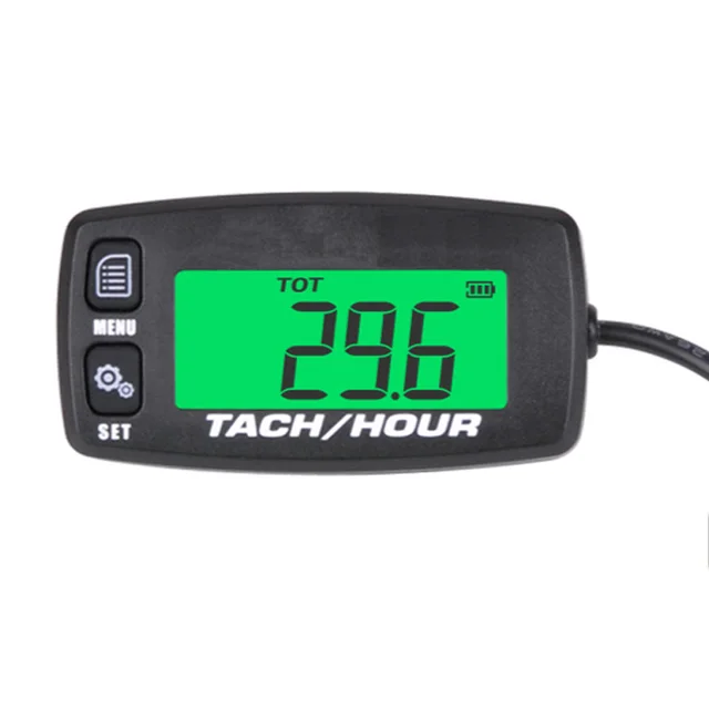 Tach hour meter motorcycle meter digital tachometer engine resettable maintenace alert rpm counter for chainsaws boats atv