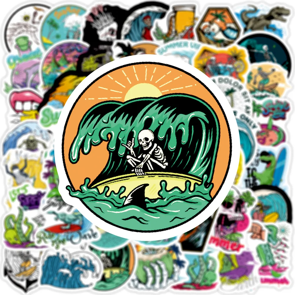 Guitar Skateboard Graffiti Waterproof Decals Sticker Pack To