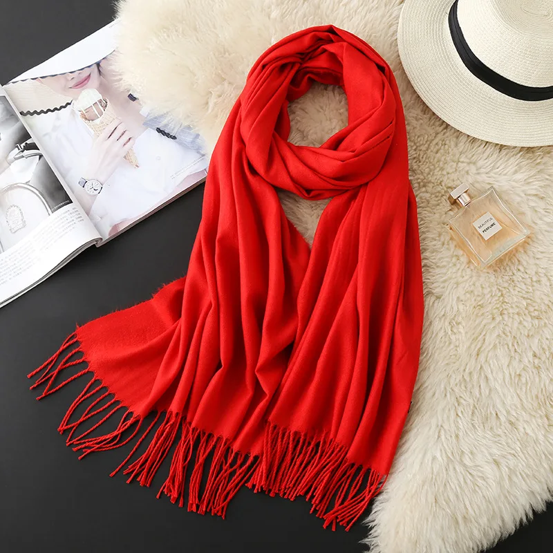 Новый золотой Стандартный Светильник кашемировый Шарф с щетиной осень зима