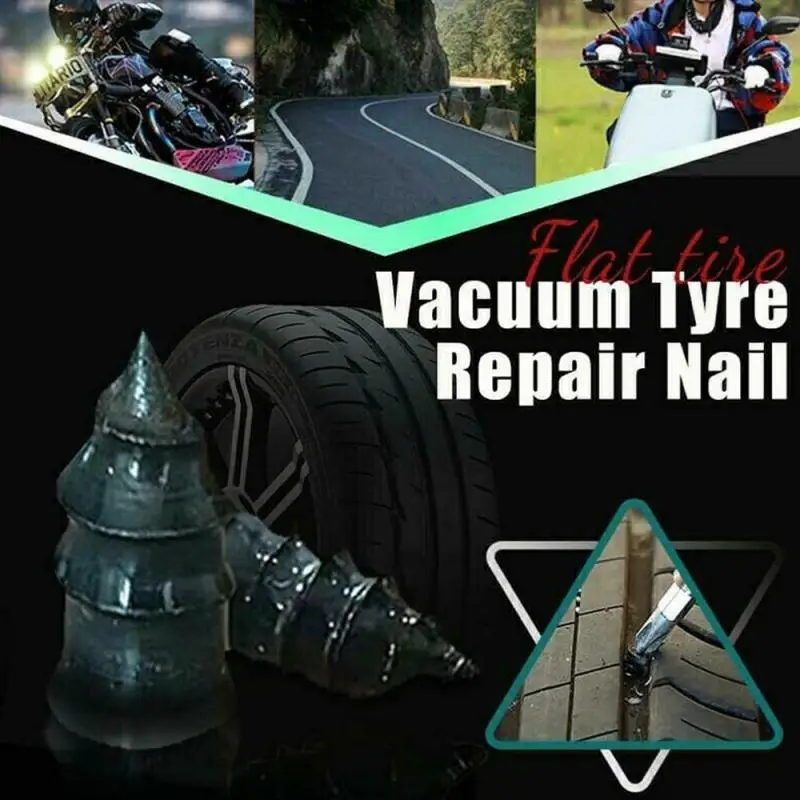 

10 шт., бескамерные шины для ремонта, резиновые гвозди для самостоятельного ремонта шин, пленка для ногтей для велосипеда, вакуумные шины для ...