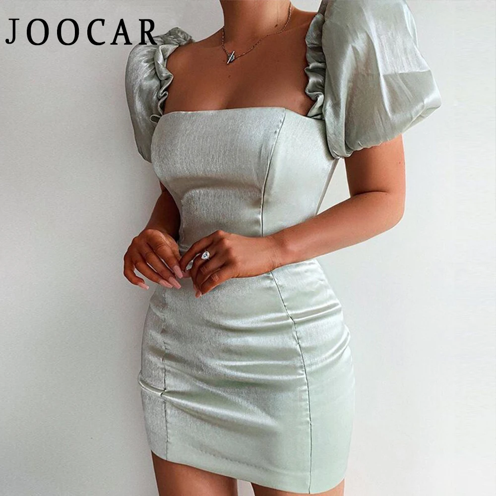

Летнее облегающее платье joocar с квадратным вырезом, открытой спиной и коротким рукавом, JC1534, 2020