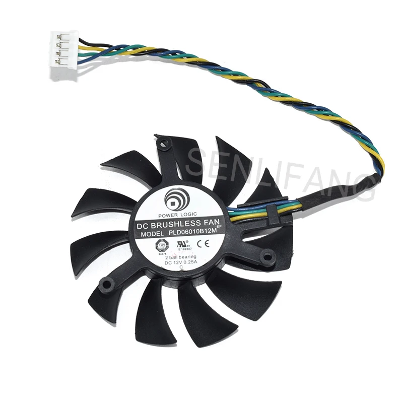 Для Power Logic PLD06010B12M 12 В постоянного тока 0,25a, 4 провода, 55x55x10 мм, вентилятор для графического процессора
