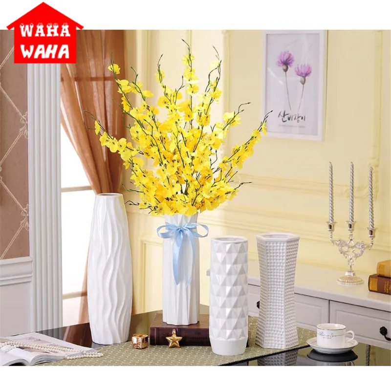 4 PCS Nordic Classic White Ceramic Vase Chinese Arts and Crafts Wedding Decor Porcelain Flower Home Furnishing Decoration | Дом и сад