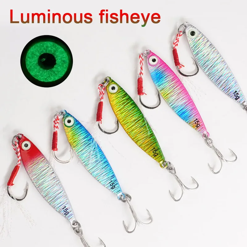 

Световая приманка для рыбалки воблеры, Лазерное перо, длинное литье приманки, Luya, кровяные желобки, двойной крючок, искусственная приманка, ...