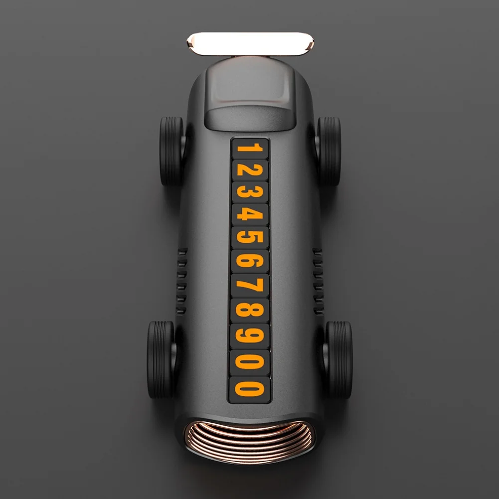 

Universal Cartoon Car Auto Temporary Stop Magnetic Number Parking Card Plate Decoration Car Styling Accessories