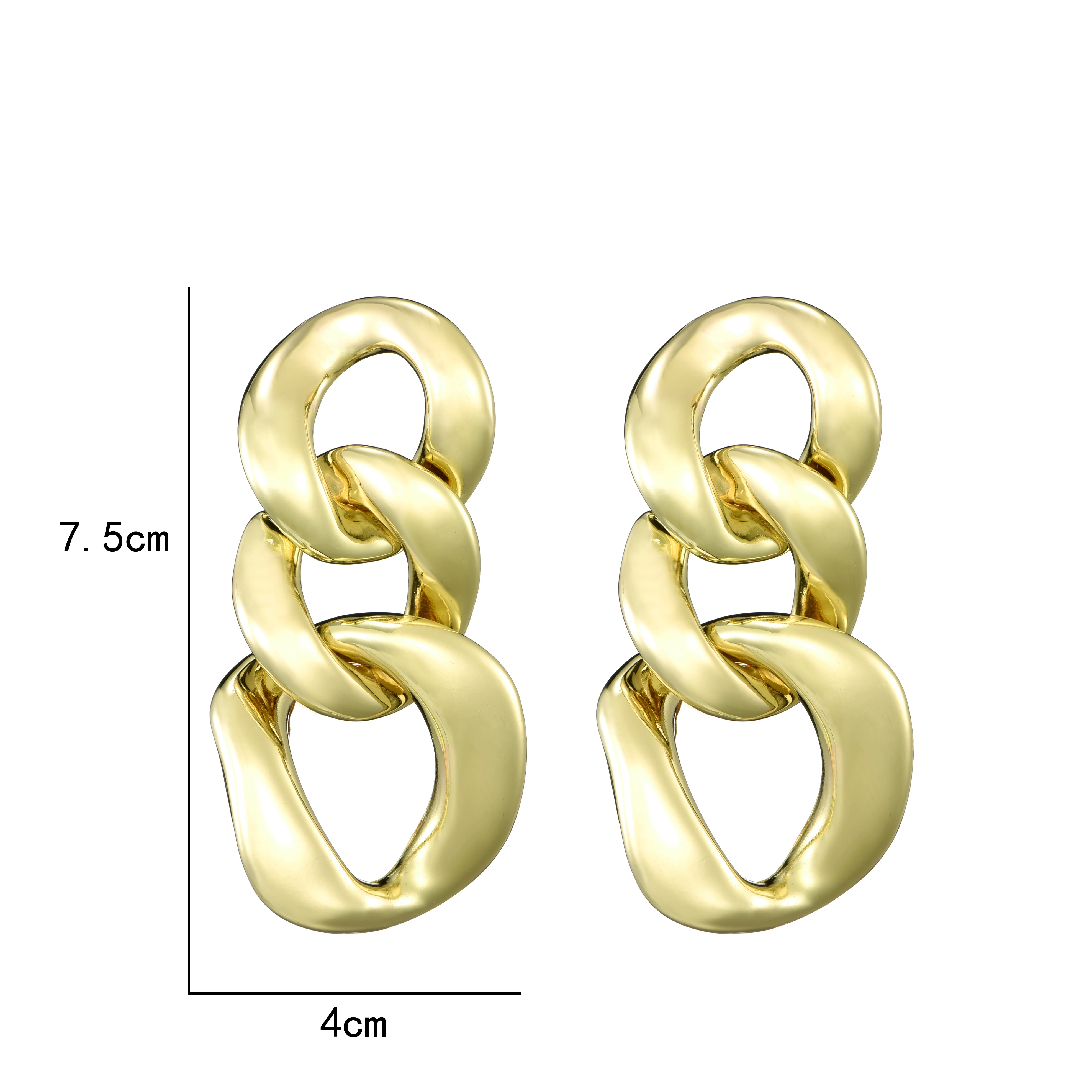 

FishSheep Statement Acrylic Geometric Big Drop Earrings Gold Color Chain Long Dangle Earrings For Women 2020 Fashion Jewelry