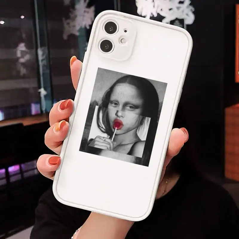 

Statue Abstract Art design pattern Phone Cases matte transparent For iphone 7 8 11 12 plus mini x xs xr pro max cover