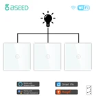 Сенсорный выключатель BSEED, 3 комплекта, Wi-Fi, 1 набор, 123 каналов, умный настенный выключатель света, беспроводные переключатели Alexa, переключатель для умного дома, 3 позиции