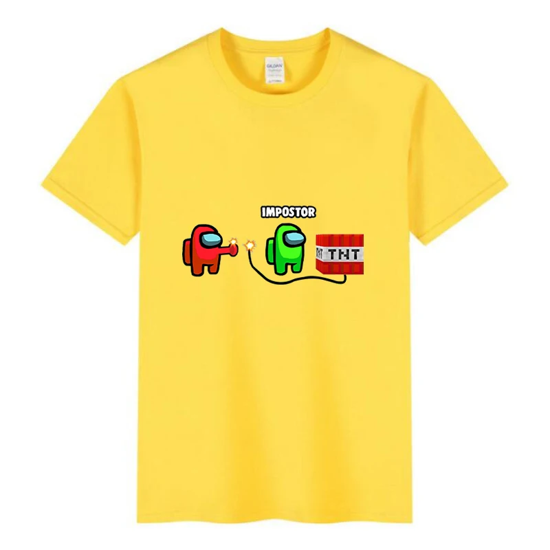 

Cartoon Brave Baby Kids Lucky Boys Girls Children Between us T Shirt Short Sleeves Summer Clothing Between us Print Tee Top