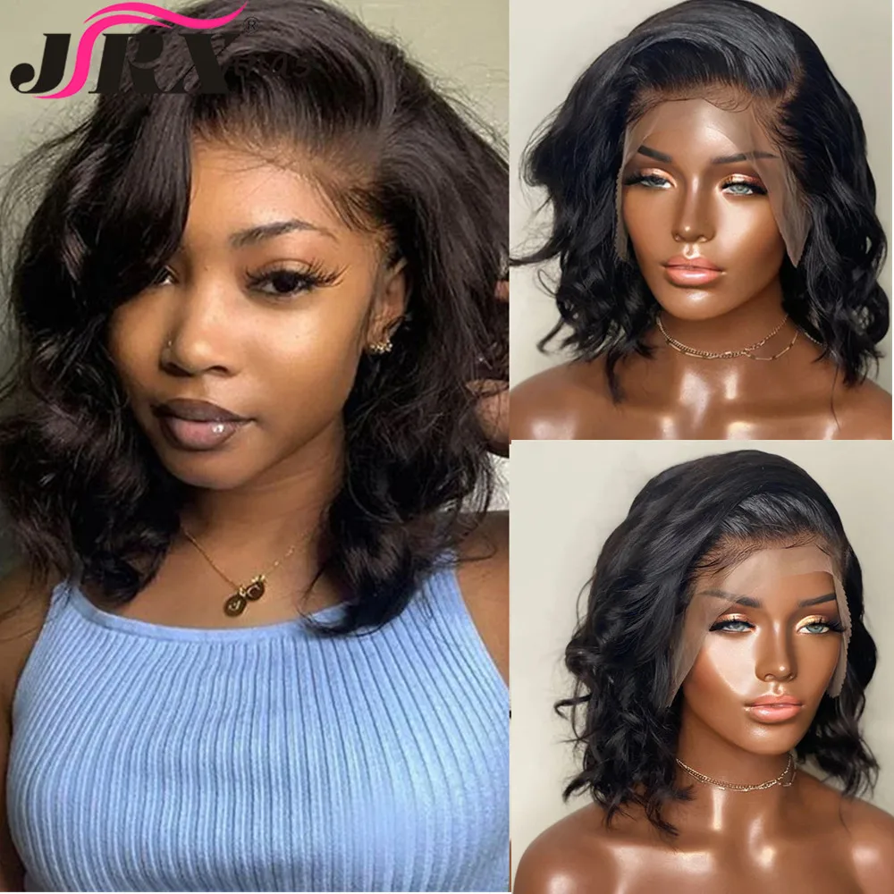 Body Wave Lace Wigs for Women Human Hair Brazilian Short Bob Body Wave Human Hair Wigs Pre-plucked 13x5x2 T Part Lace Front Wig