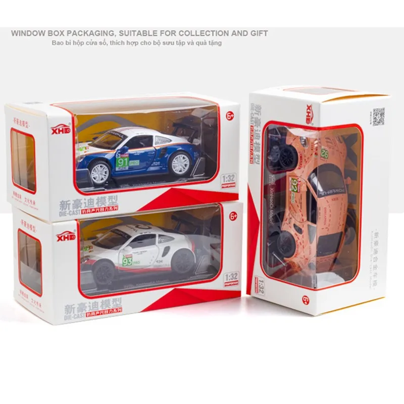 

1:32 Porsche 911RSR Alloy Car Model Music Light Diecasts & Toy Vehicles Holiday Christmas Gift For Children Boys Girls Pull-back