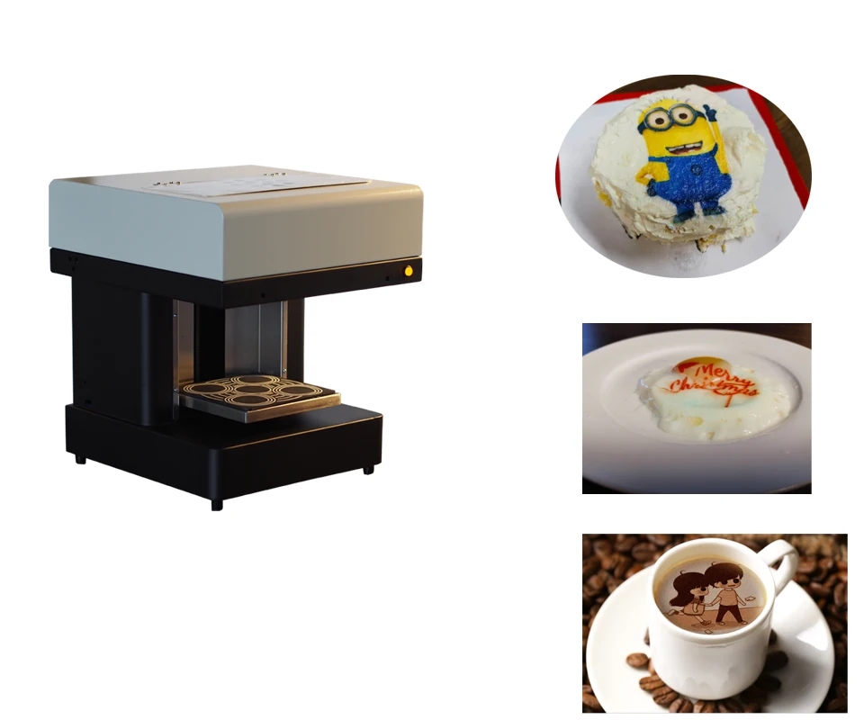 

Multipurpose 4 cups Coffee printer Chocolate Cake Macaroon etc food printer