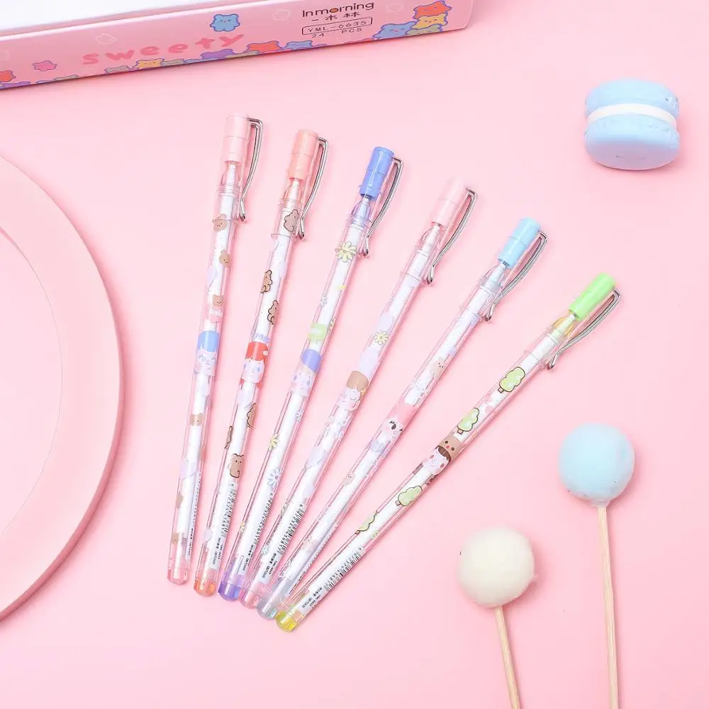 

Гелевая ручка для девочек, 48 шт./лот, милая 0,5 мм, черные чернила, нейтральные ручки, рекламный подарок, канцелярские принадлежности, школьные...