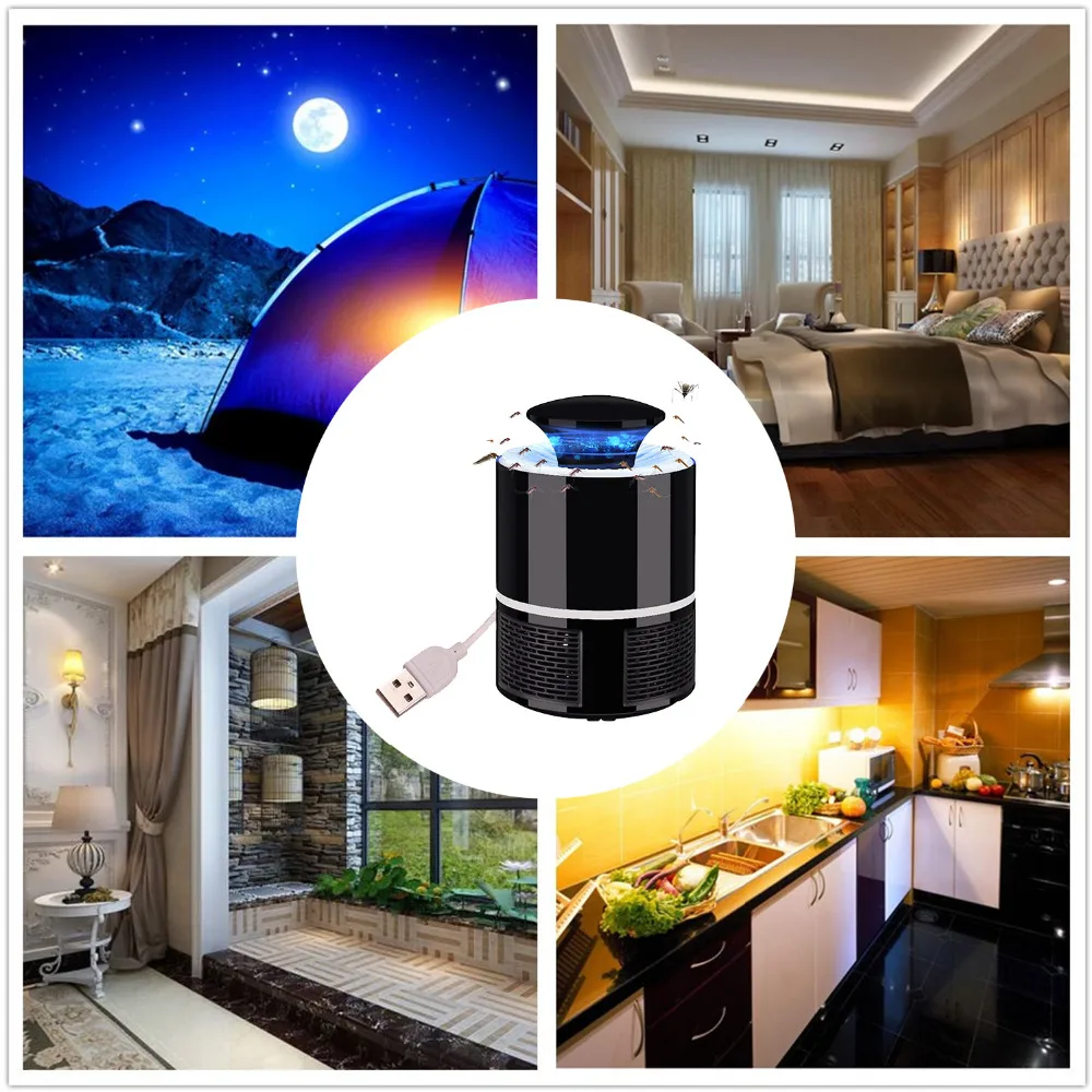 Behogar электрический USB инсектицидная лампа Жук ловушка для насекомых Zapper анти