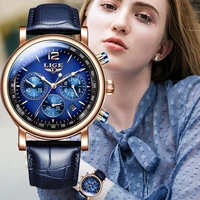 2021 new lige top brand luxury womens watches waterproof leather strap lady quartz watch fashion women wristwatch date clockbox