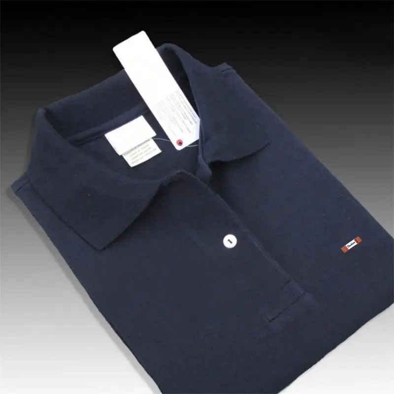 Рубашка поло женская с коротким рукавом 100% хлопок Повседневная модная