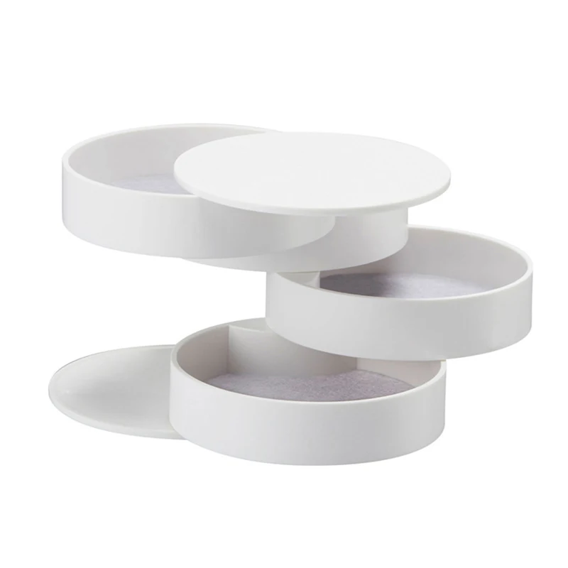 Круглый контейнер для макияжа с вращением на 360 градусов органайзер стола