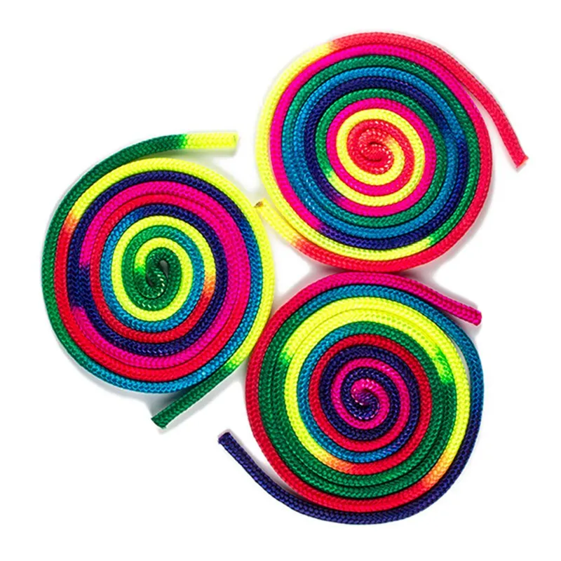 Радуга Цвет Ритмическая гимнастическая веревка твердая соревнование искусство