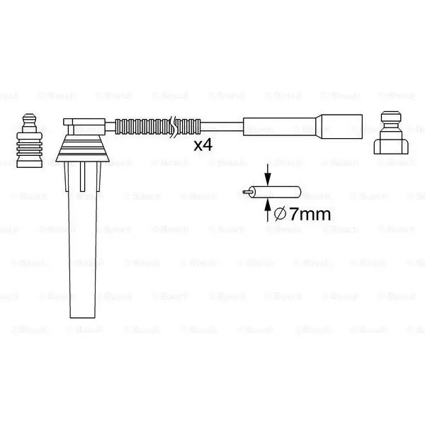 Set cable Crysler PT Cruiser/Voyager 2.0/2.4/00 BOSCH 0 | Автомобили и мотоциклы