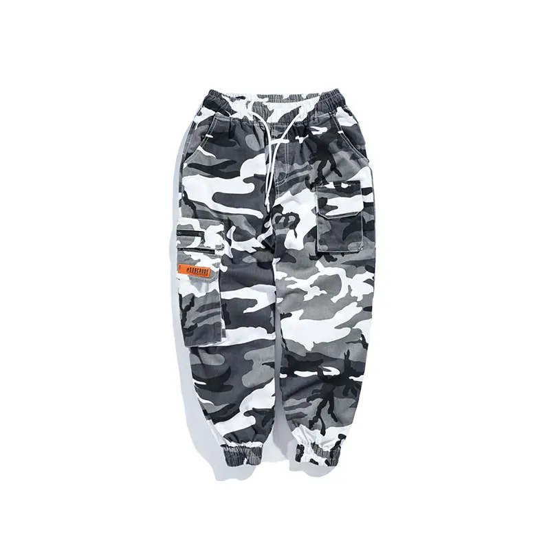 Camo GONTHWID боковой молнии накладные карманы шаровары, штаны для бега брюки мужские хип хоп повседневные спортивные штаны уличная Harajuku модные брюки - Цвет: Camo