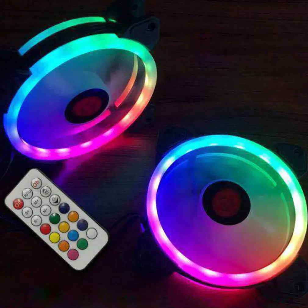 

12cm Dual Aurora Dual Aperture Fan RGB Case Fan Pc Case Fan Glare Coolercase Verstelbare Computer Koelventilator