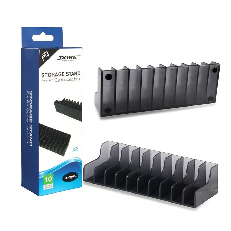 2pcslot ps4slimpro 20 cd discs storage stand plastic bracket game card shelves box holder case for playstation 4 accessories free global shipping