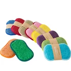 Кухонные губки для мытья посуды, волшебная губка из микрофибры с защитой от царапин, не прилипает, ткань для чистки кастрюль, кухонный инструмент, емкость для мытья