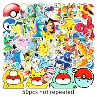 1050pcspack pokemons stickers for luggage skateboard phone laptop moto bicycle wall guitar sticker diy waterproof sticker toys