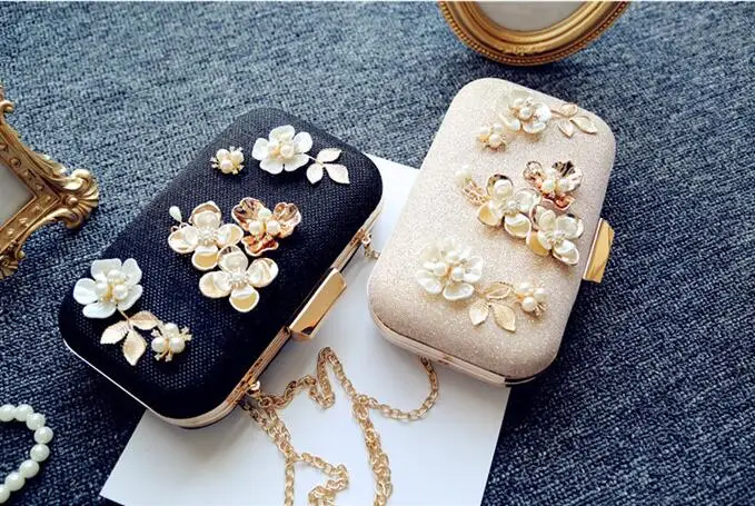 Pure color new women's bag pearl Handbag Hook open cover small square evening single shoulder oblique straddle | Багаж и сумки