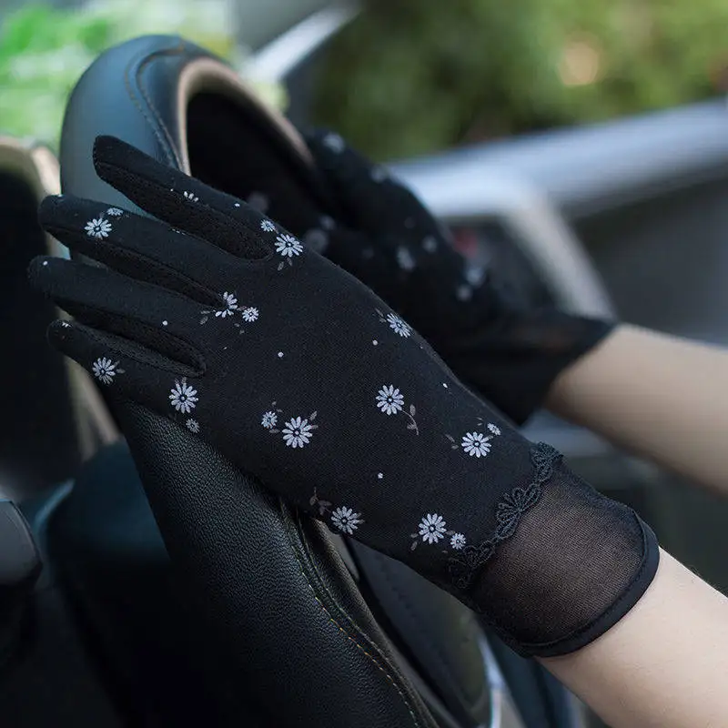 

Женские хлопковые перчатки с защитой от УФ-лучей