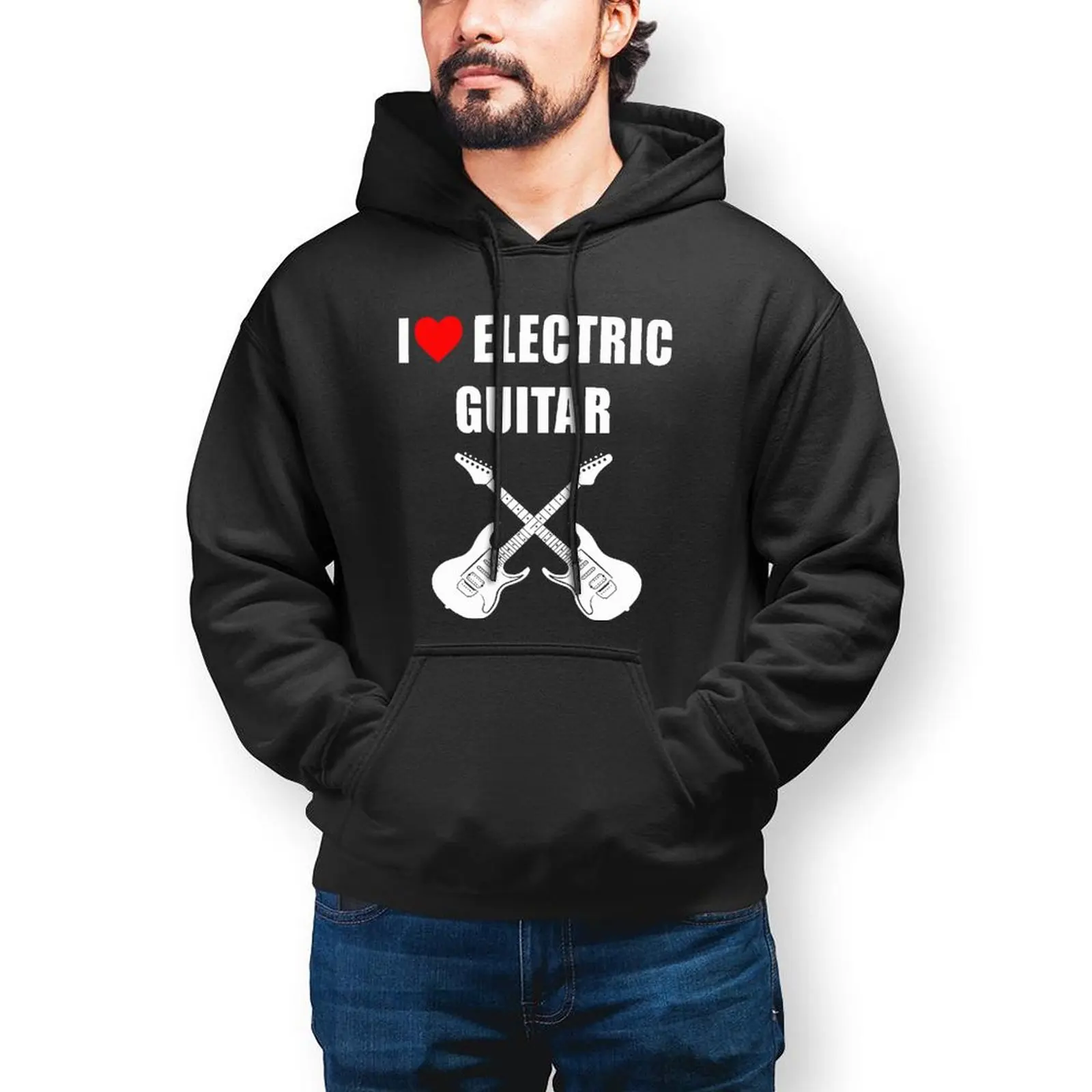 

Electric Guitar Hoodie Outdoor Warm Hoodies Stylish Long Sleeve Cotton Pullover Hoodie Men XXX