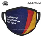 Полицейская ветрозащитная спортивная мягкая теплая маска для рта Cnp полиция сил безопасности национальная полиция испанская флаг Испании испанские копы Синяя