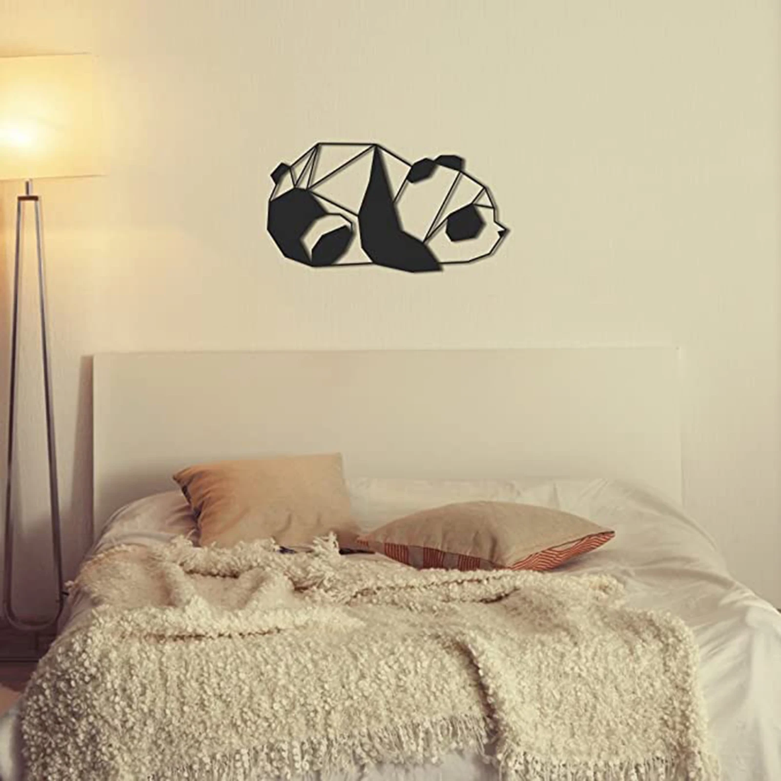 

Настенный декор в виде животных, панды, металлическое современное геометрическое художественное подвесное украшение, милое полое украшени...