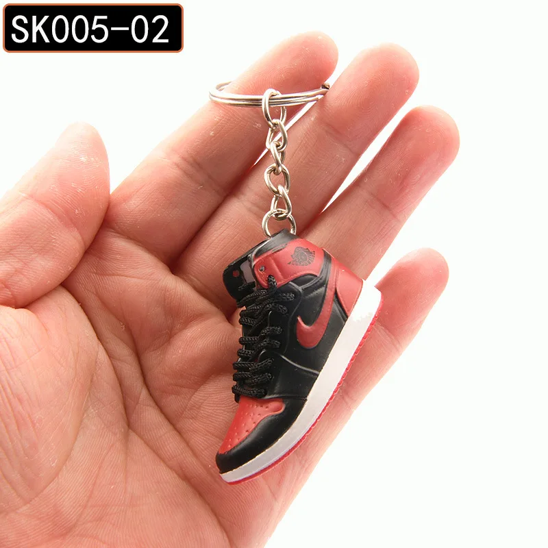 

2021 Anime British Style Small Sneaker Keychains For Bags Small Gift Key Chain Jewelry For Car Keyring Fashion Accessory