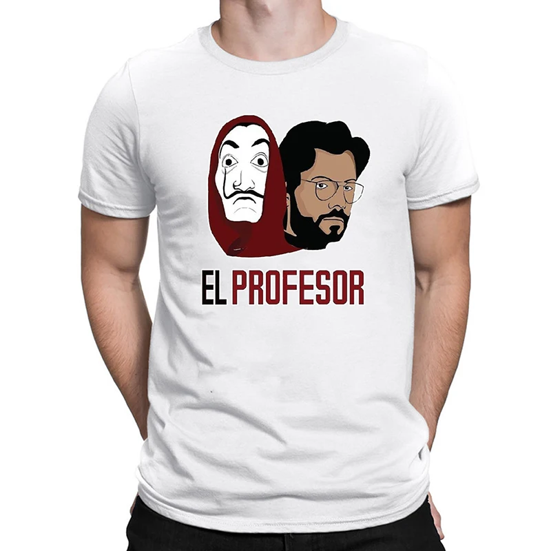 

la casa de papel T Shirt Money Heist The House of Paper Funny T-Shirt 2020 men High Quality Cotton tops Camisetas Hombre