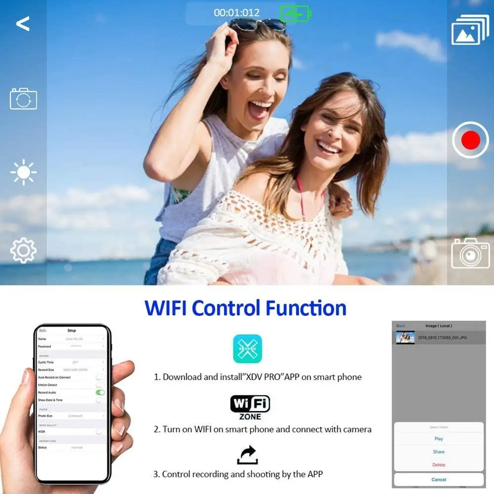 Видеокамера Komery 4K 48 МП Wi-Fi 30-кратный зум сенсорный экран 3 0 | Электроника