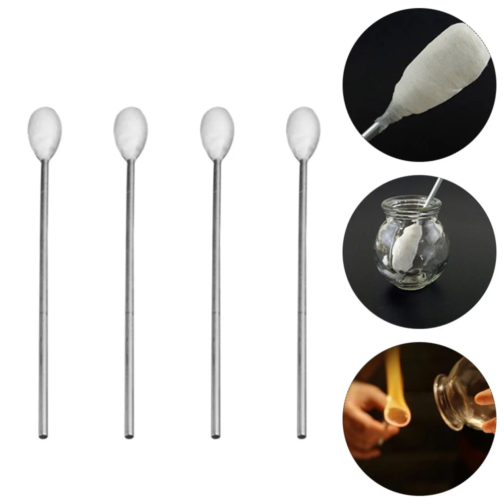 

3Pcs Cotton Swabs Beauty Care Cotton Alloy Swabs for Cupping Care (White)