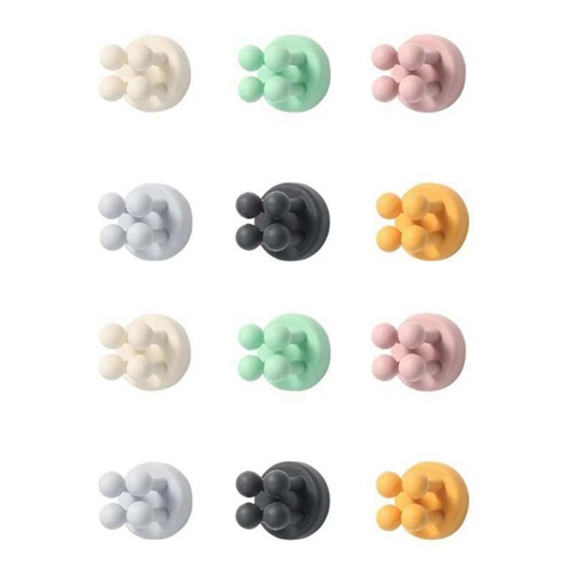 

Self Adhesive Kitchen Wall Door Hook Key Holder Rack Towel Hanger Bathroom Rack Hooks Silicone Multi-Purpose Hook