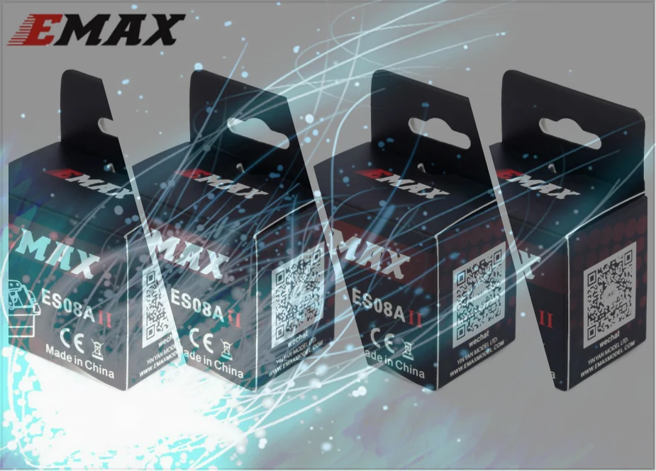 4x EMax 9g Высокочувствительный Мини Sub Micro Servo ES08A 8g ES08 3D RC самолет вертолет ES08MD ES08MA MG90S