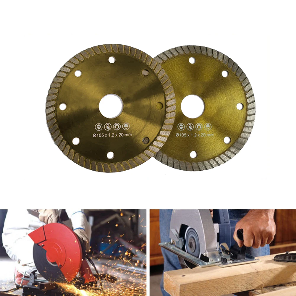 

105mm 4" 20mm Opening 13000 Rpm Angle Grinder Disc Thin Diamond Dry Cutting Disc Porcelain Tile Turbo For Asphalt Concrete