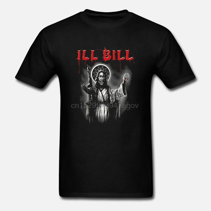 

Men Fashion Cotton T Shirts Ill Bill Logo Man Casual Short Sleeve Tops Black Size S-3XL