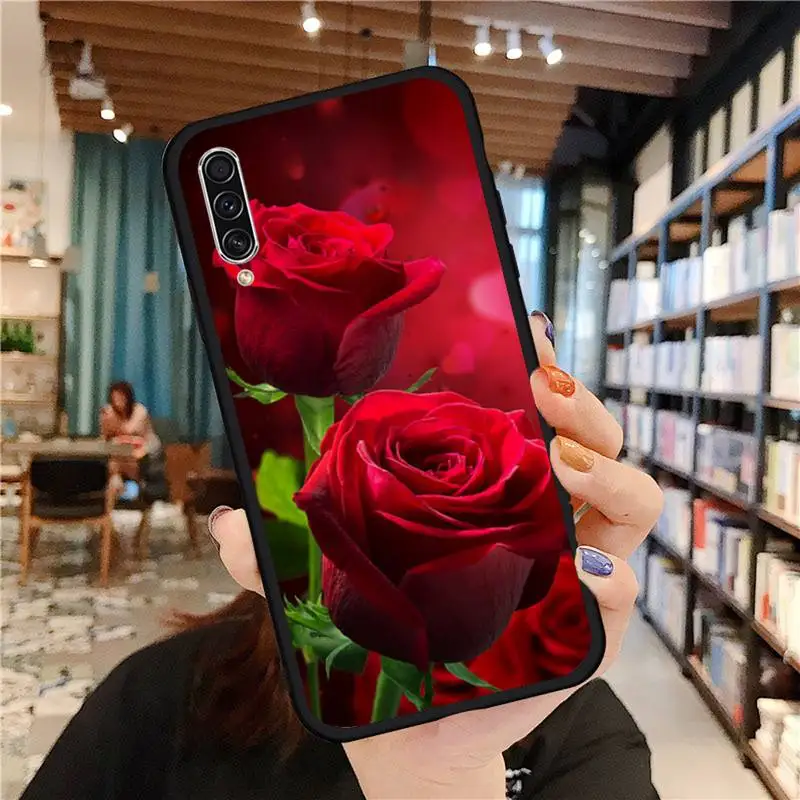 

Red Rose beautiful Flowers Phone Case For Samsung galaxy A S note 10 7 8 9 20 30 31 40 50 51 70 71 21 s ultra plus