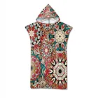 В богемном стиле с геометрическим микрофибра банное пляжное Полотенца с халат с капюшоном пончо для езды на велосипеде для плавания одежда для серфинга, пляжная обувь мужские и женские халат пляжная одежда