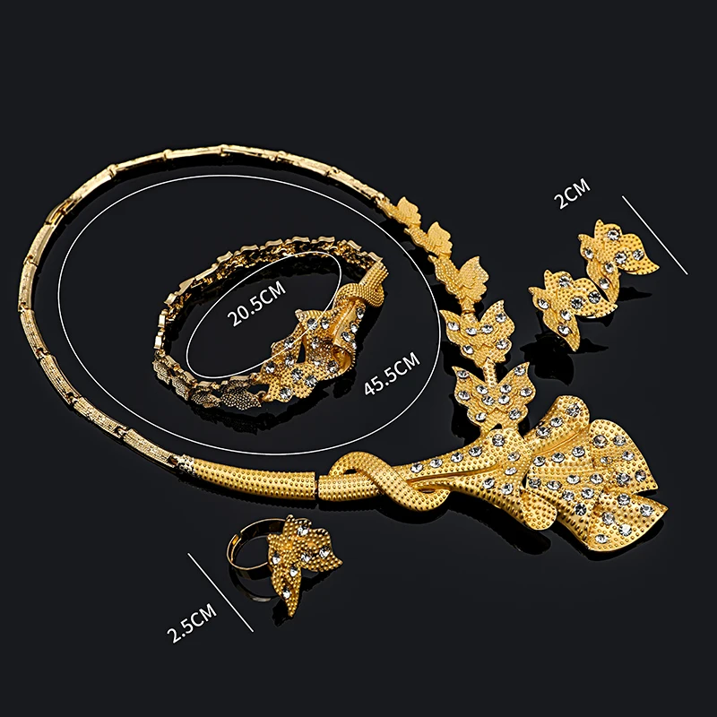 

Fani Dubai Gold Bridal Jewelry Sets wholesale Nigerian Wedding woman accessories jewelry set Fashion African beads Jewelry Set