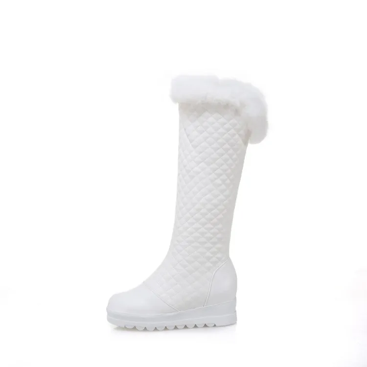 Милые ботинки большого размера с высокой боковой молнией водонепроницаемые