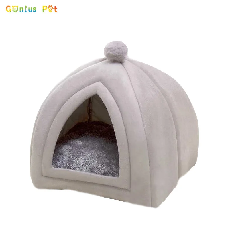 

New Portable Rabbit Design Cat House With A Hole Warm Soft Pet Beds Tent Removable Washable Cats Nest Litter Puppy Kennel